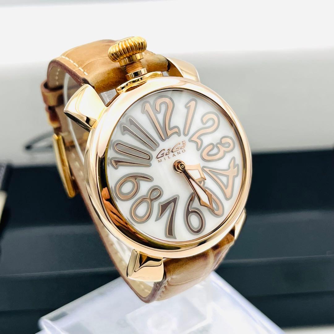 【美品/箱/取説】GaGaMILANO マヌアーレ40 ホワイトシェル