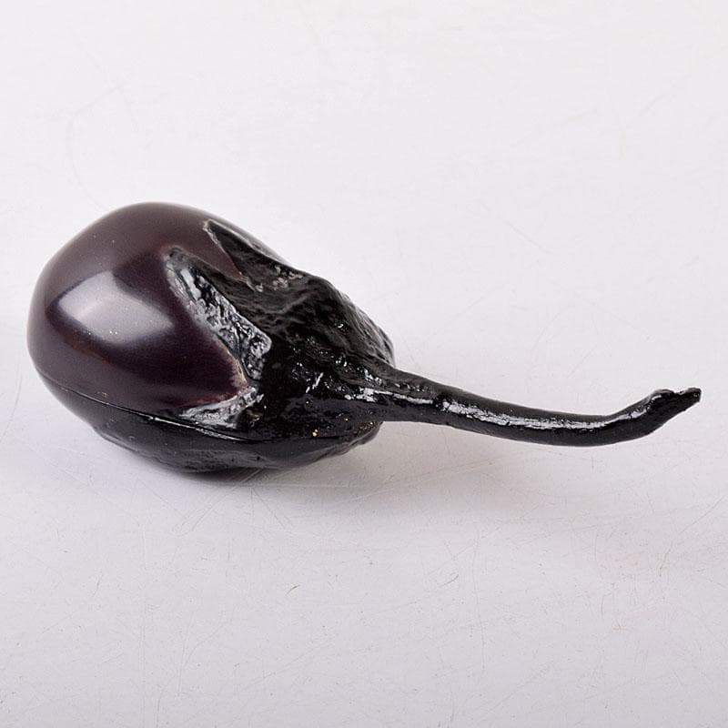 茶道具　岩倉隆斎作　内金　茄子　香合　共箱　V　8057