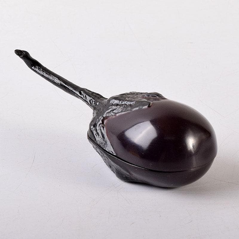 茶道具　岩倉隆斎作　内金　茄子　香合　共箱　V　8057