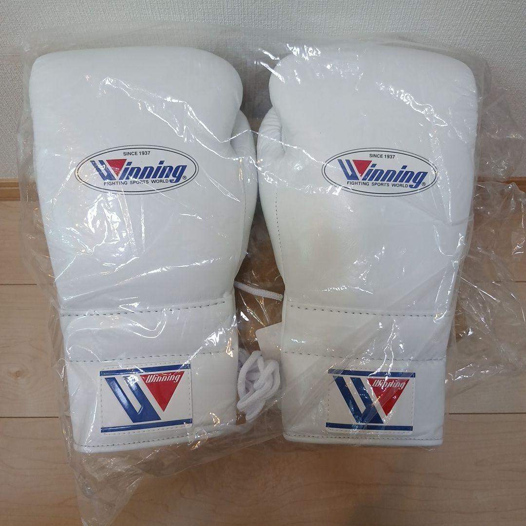 ウィニング ボクシンググローブ 14 oz ホワイトひも式