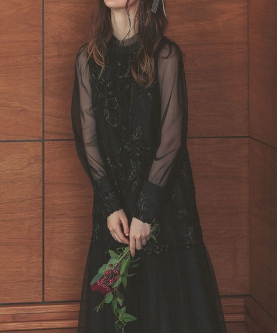 ★新作★ドリードール　フェザーフラワーチュールドレス