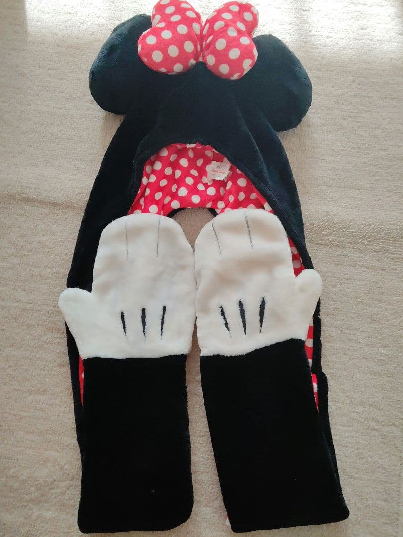 ディズニーミニーピンクパルパルーザファンキャップマフラー