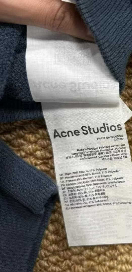 Acne Studios トップス ダークブルーパーカー L