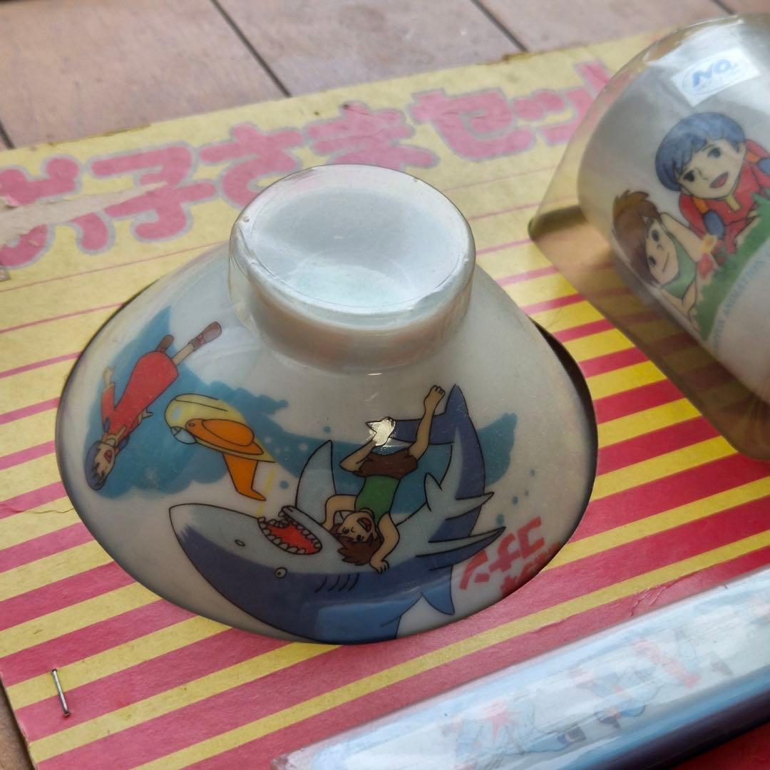 【未使用品】未来少年コナン　お茶碗/コップ/箸セット