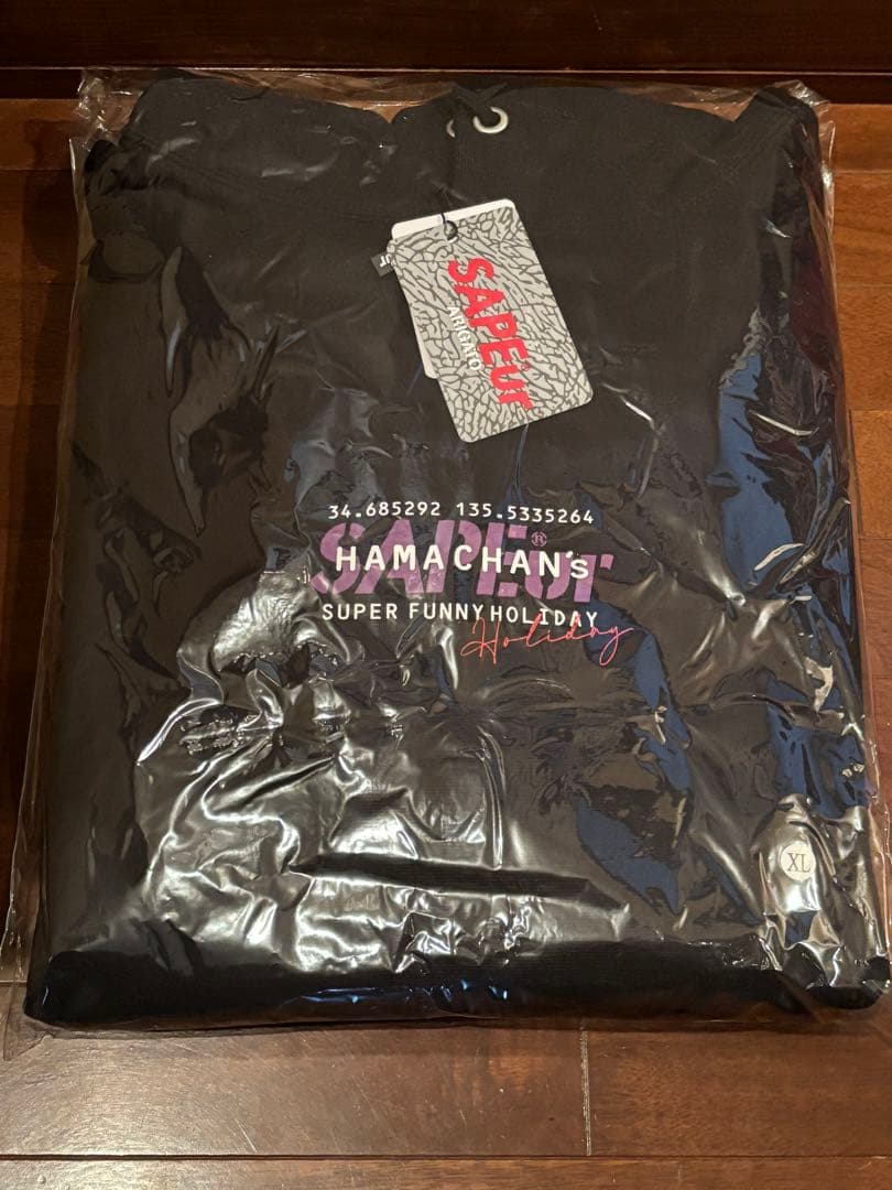 SAPEur 浜田雅功 サプール 浜ちゃんの休日ライブ パーカー ブラック　紫