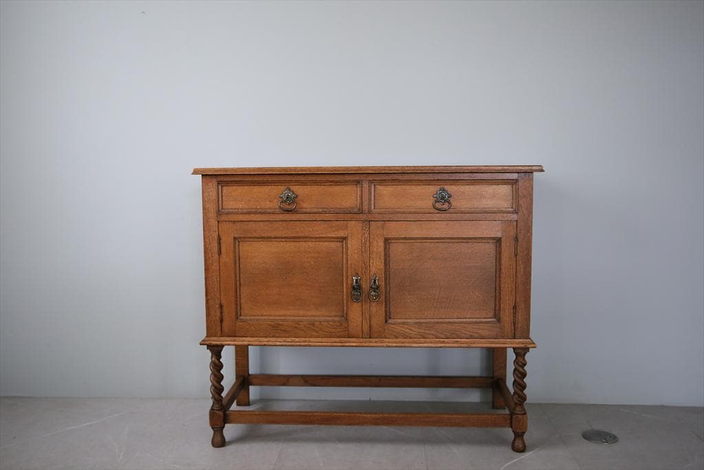 英国アンティーク木製サイドボード/キャビネット/チェスト/テーブル91-22-1