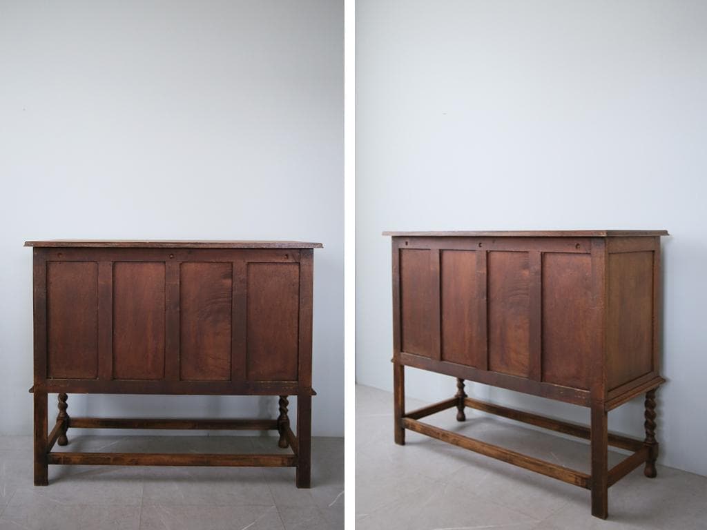 英国アンティーク木製サイドボード/キャビネット/チェスト/テーブル91-22-1