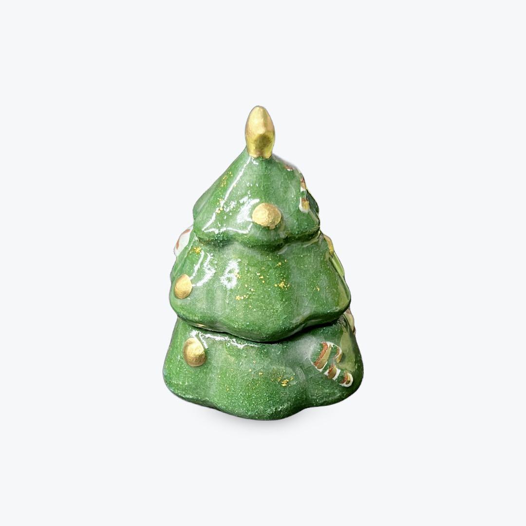 香合 クリスマスツリー　茶道具　楽入