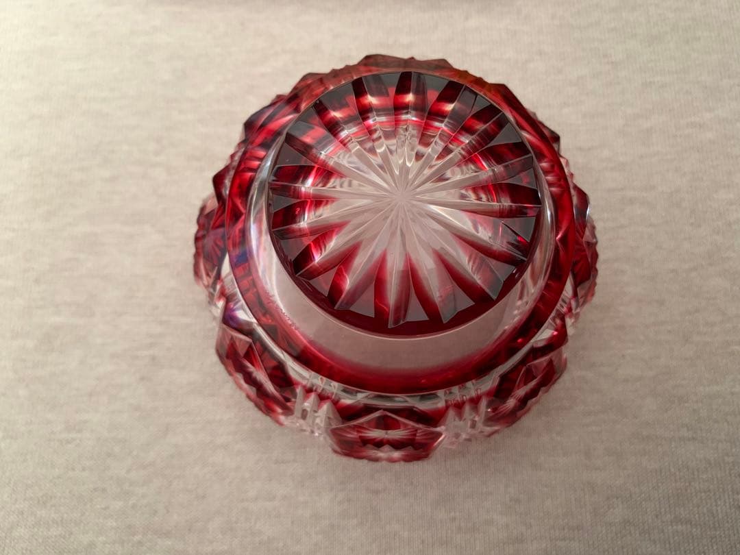 創作　島津薩摩切子　切子向付鉢　お値下げ中