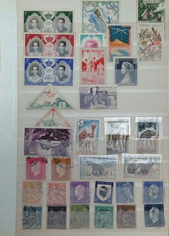 主にフランスの使用済み切手