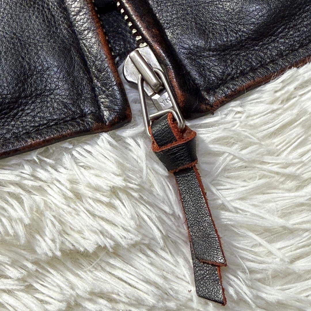 美品⭐️Wind Armor 茶芯 立体スカル&ファイヤーパターン ライダース