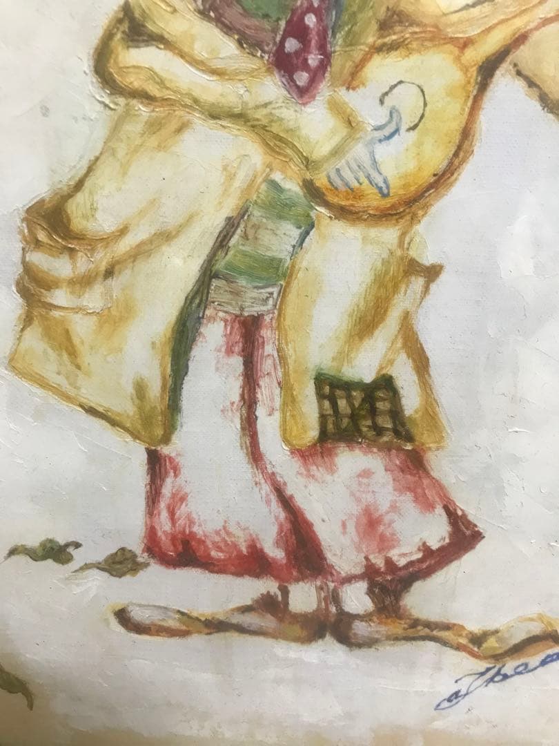 【激レア】絵画 油絵 ピエロ 武田米生 ポカラ展 真作 本物