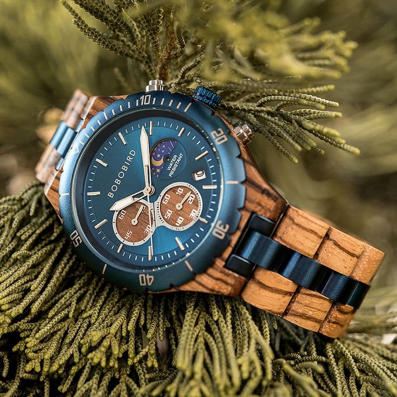 残り一つ❗新品未使用 ボボバード メンズ 木製腕時計 クロノグラフ T111-3