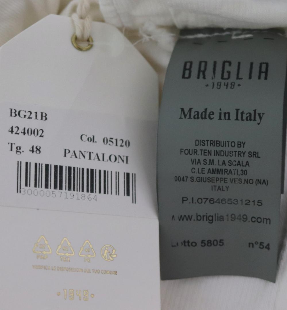 新品【ブリリア1949】 BG21秋冬コットンストレッチ 1プリーツパンツ 48