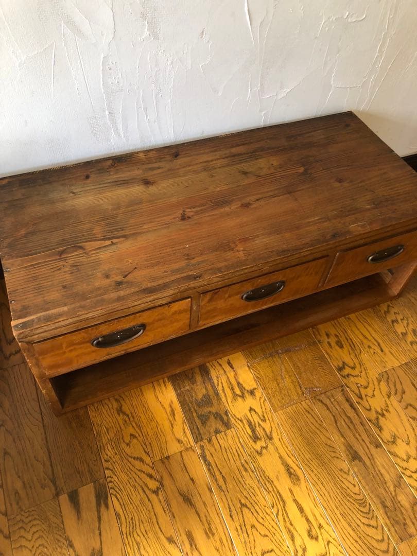 ■レトロ■古い木　引き出し３杯のローボード　テレビ台　ベンチ