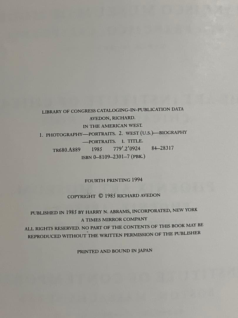 In the American West リチャード・アヴェドン