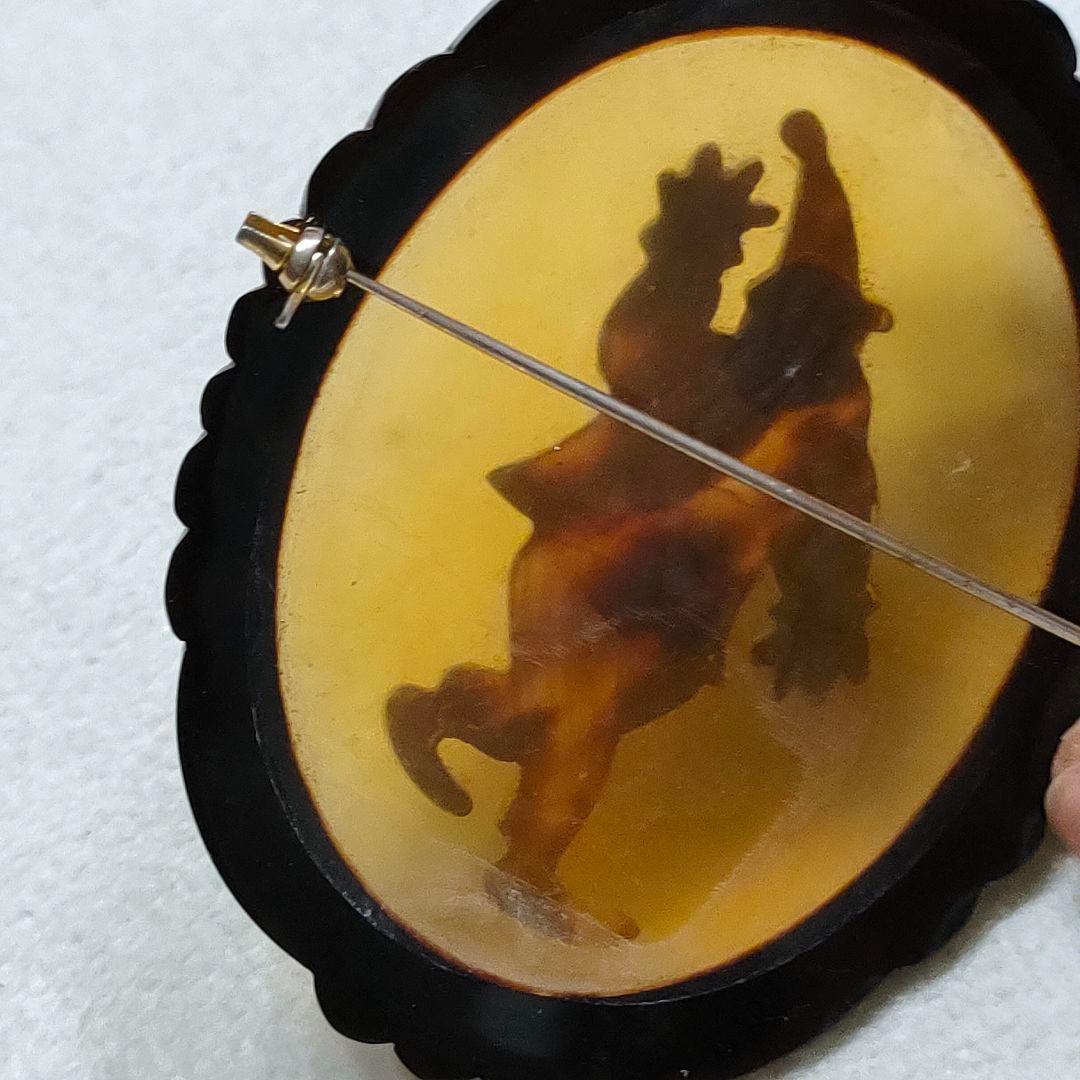 2AG75　本べっ甲鼈甲　ブローチ　ピエロ　美品稀少