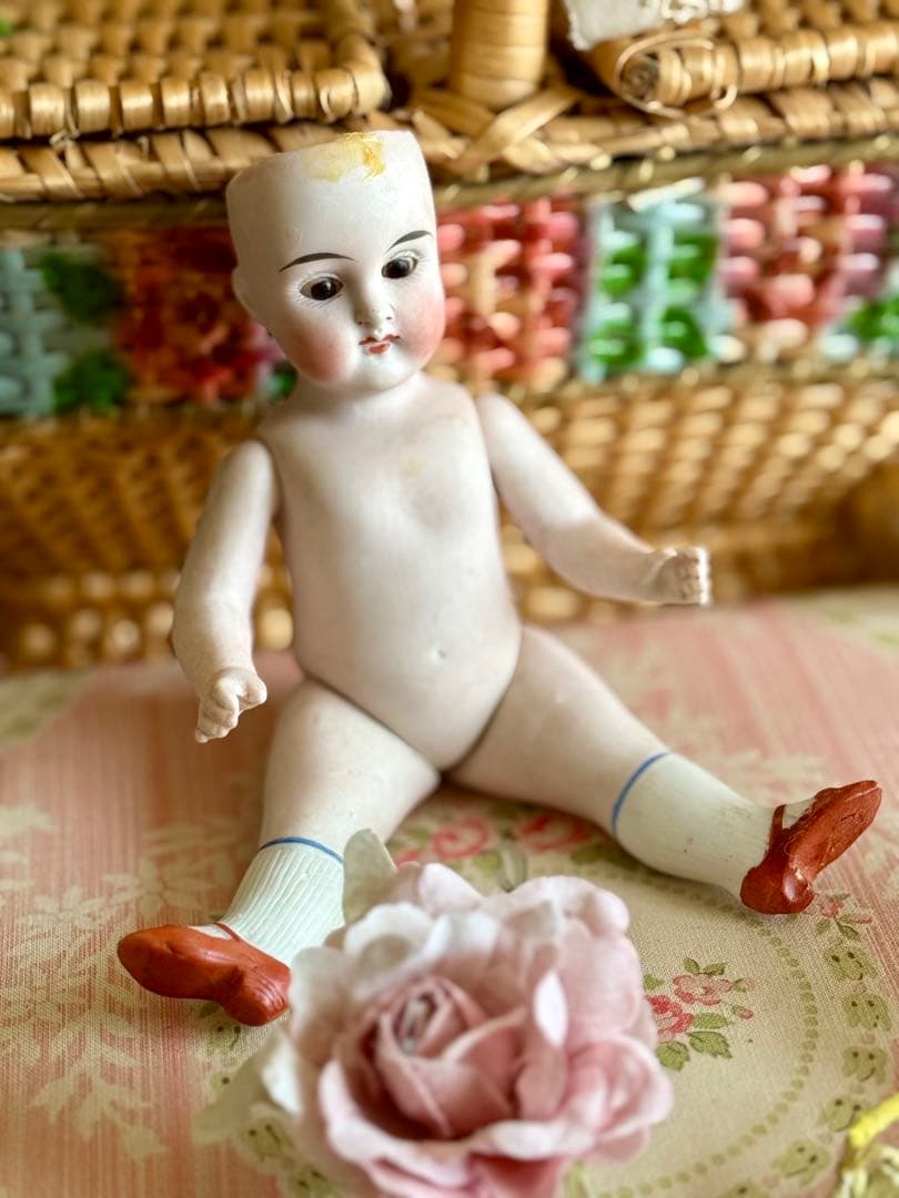 アンティーク　ミニョネット　ドール　オールビスク