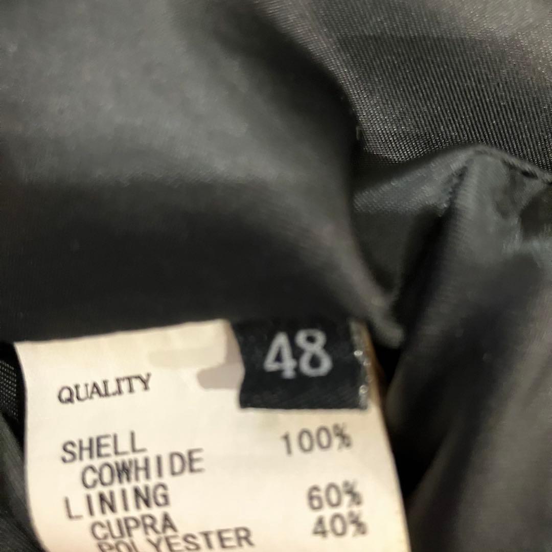 pledge プレッジ　牛革　スエード ブラック シングルライダース　ジャケット