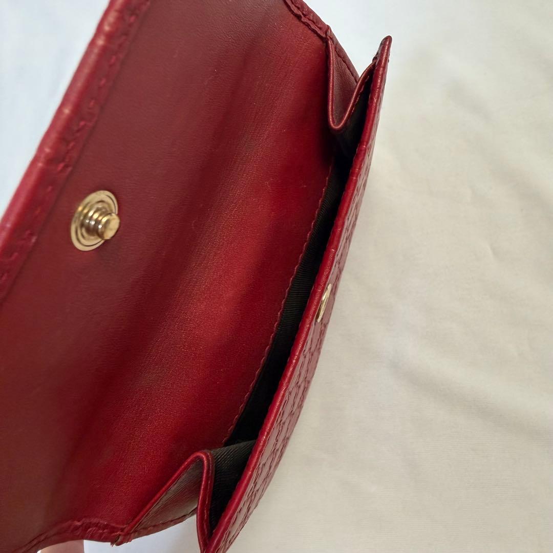 グッチ　二つ折り財布　GG　ボルドー