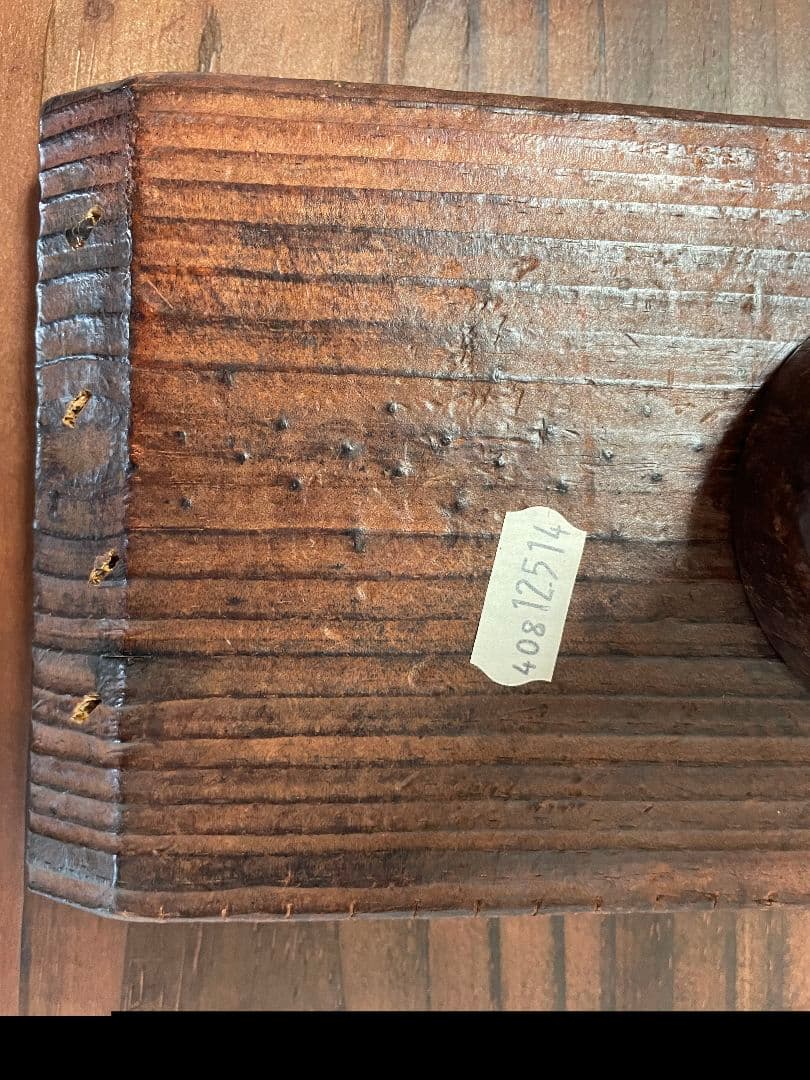 スペイン製　民芸品　サイドテーブル　花台　輸入家具