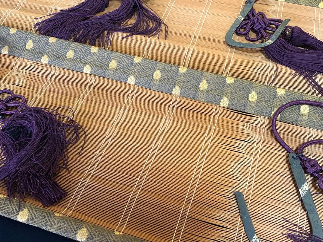 割引❗️御座敷簾 御簾 大小各2枚計4枚組 木箱　250725F1