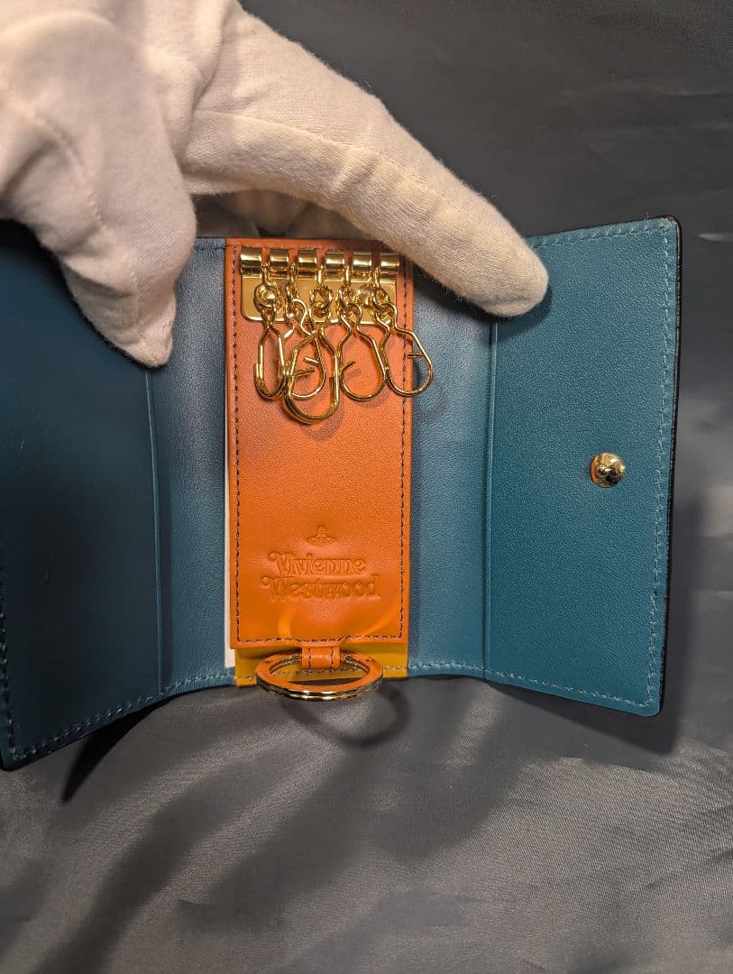 新品未使用 Vivienne Westwood牛革5連キーケース キーリング