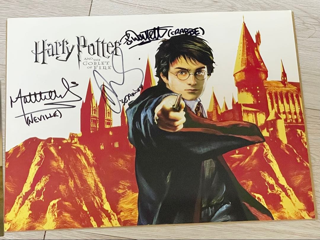 ハリーポッター 直筆サイン ネビル クラッブ シェーマス 写真付き 2005年