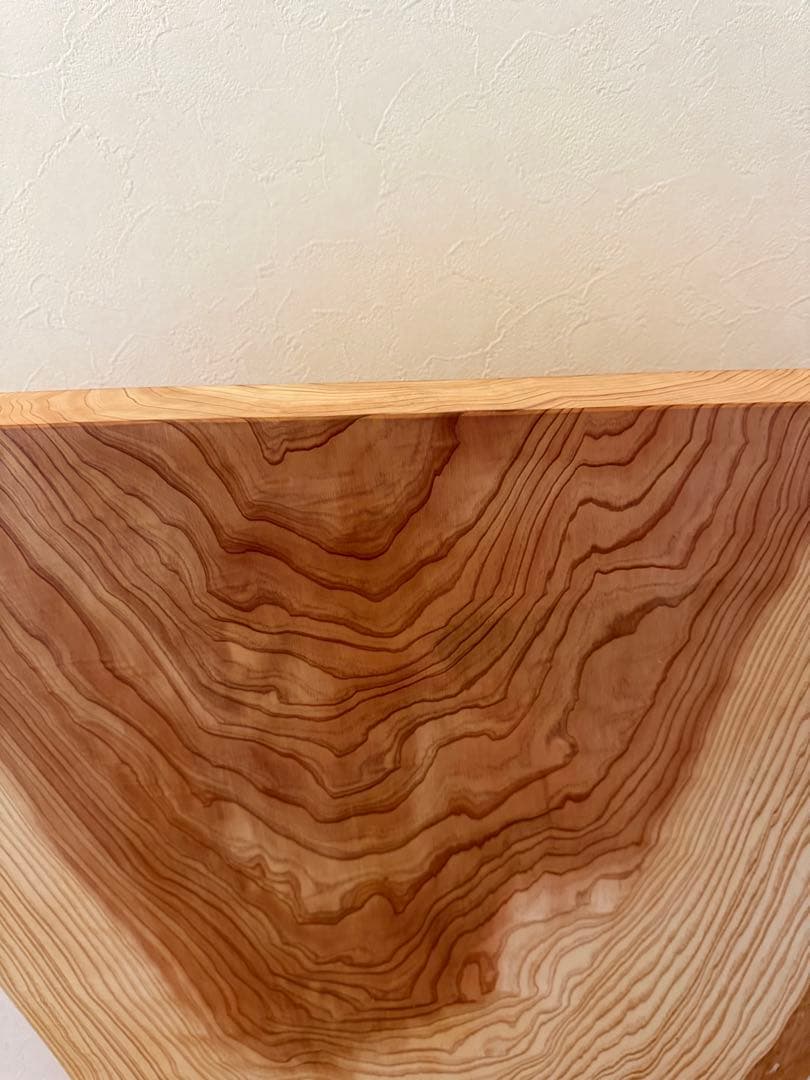 天然杉の一枚板根っこ部分木目テーブル