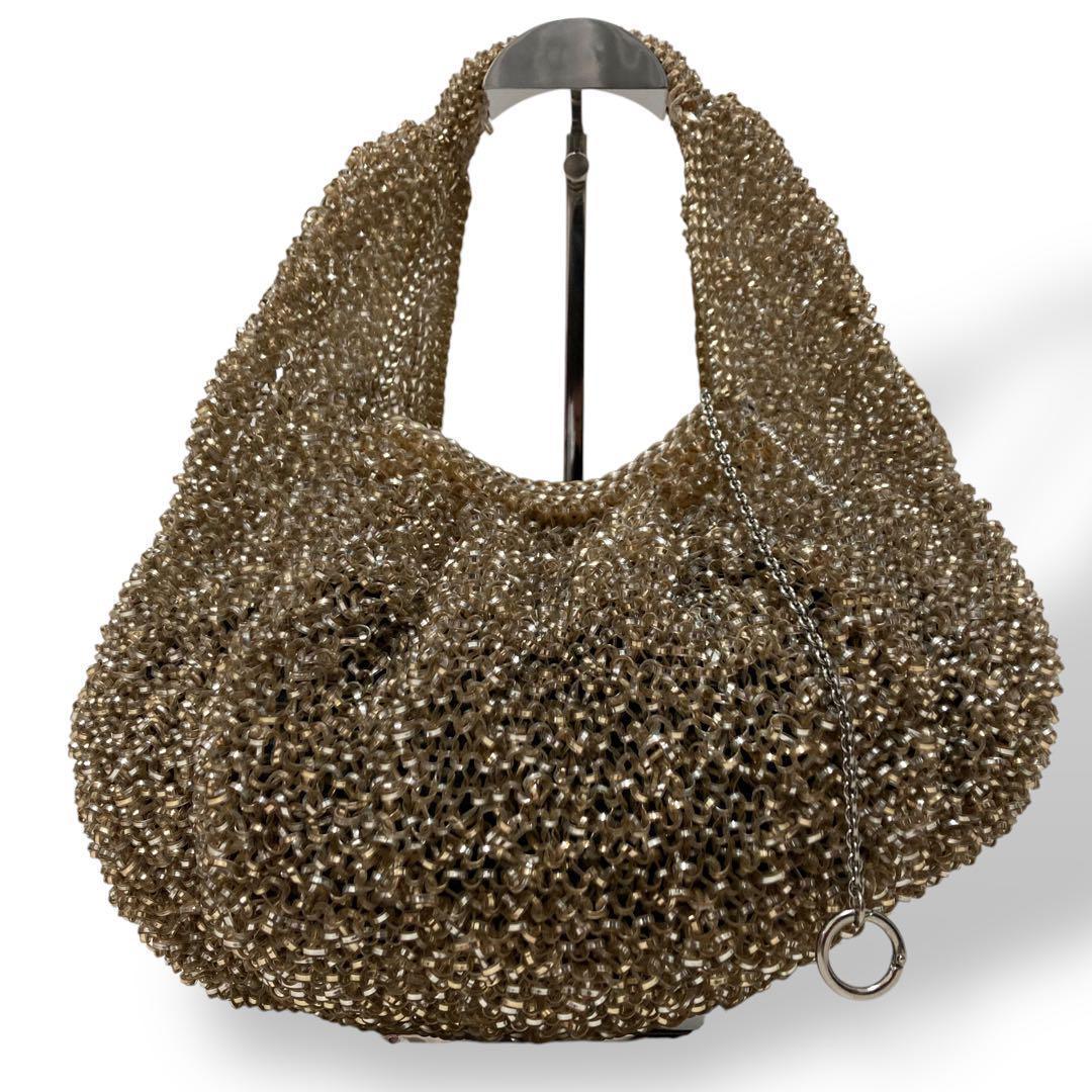 【美品】アンテプリマ　ワイヤーバッグ　ゴールド　手提げ　肩掛け　ラグジュアリー