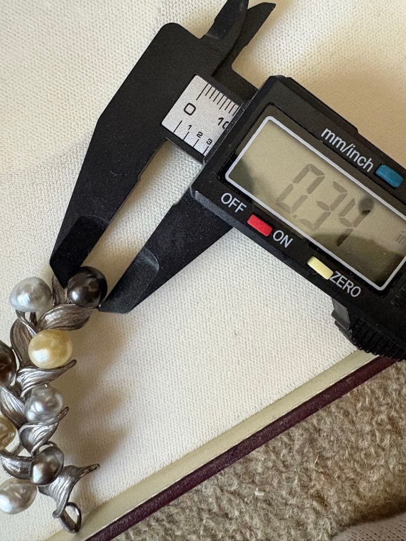 黒蝶ケシ真珠 マルチリーフデザイン ブローチ兼用ペンダントトップ