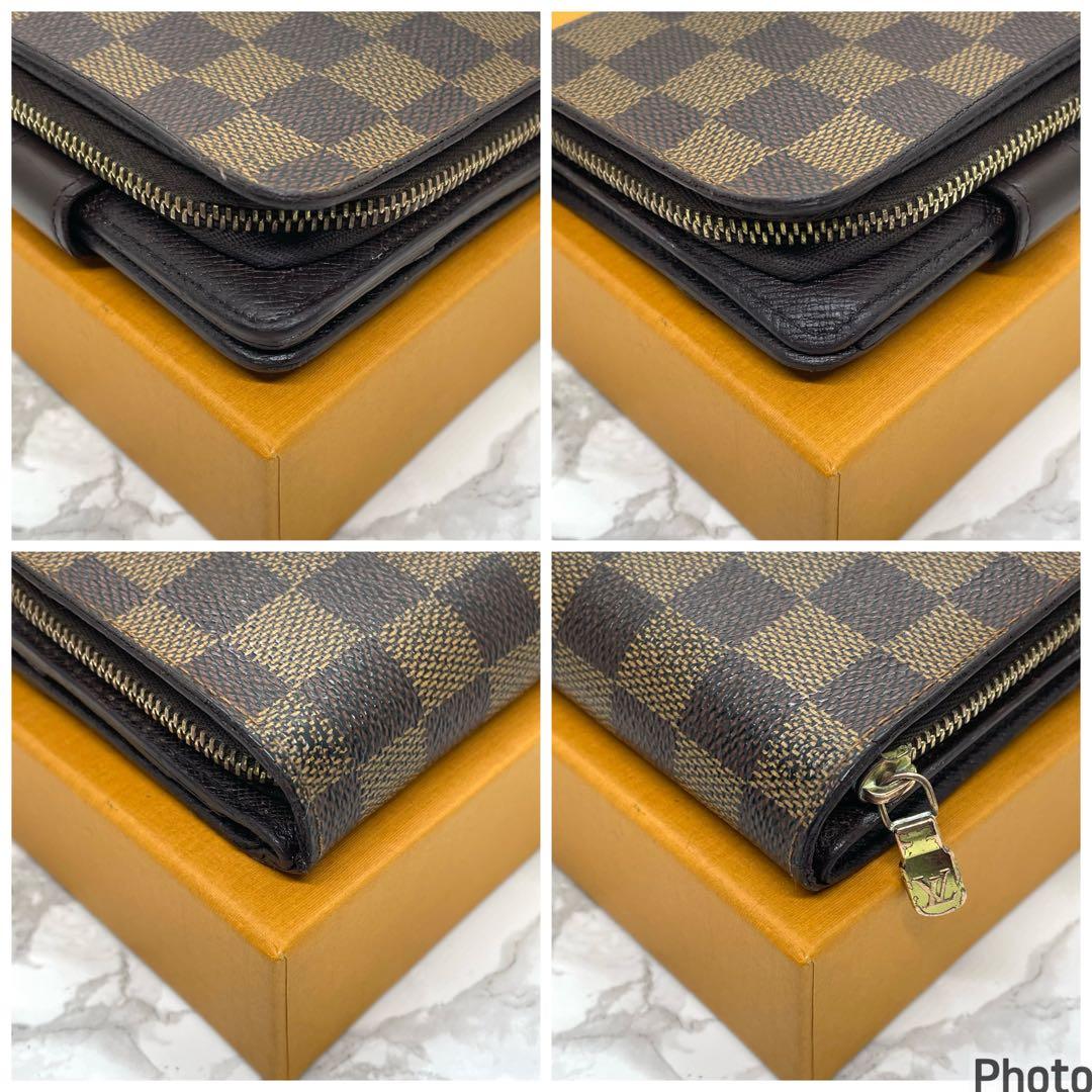 ルイヴィトン　ダミエ　コンパクト　ジップ　二つ折り財布