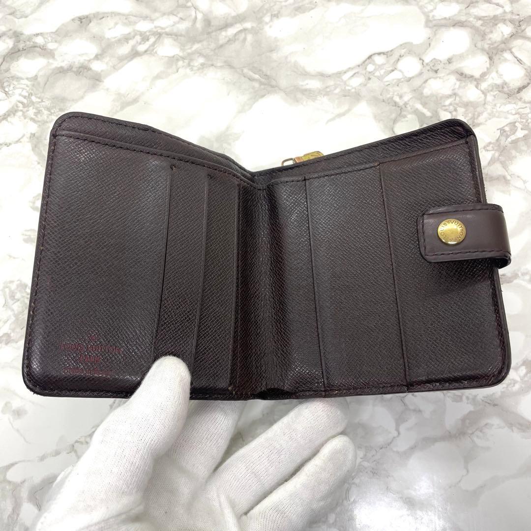 ルイヴィトン　ダミエ　コンパクト　ジップ　二つ折り財布