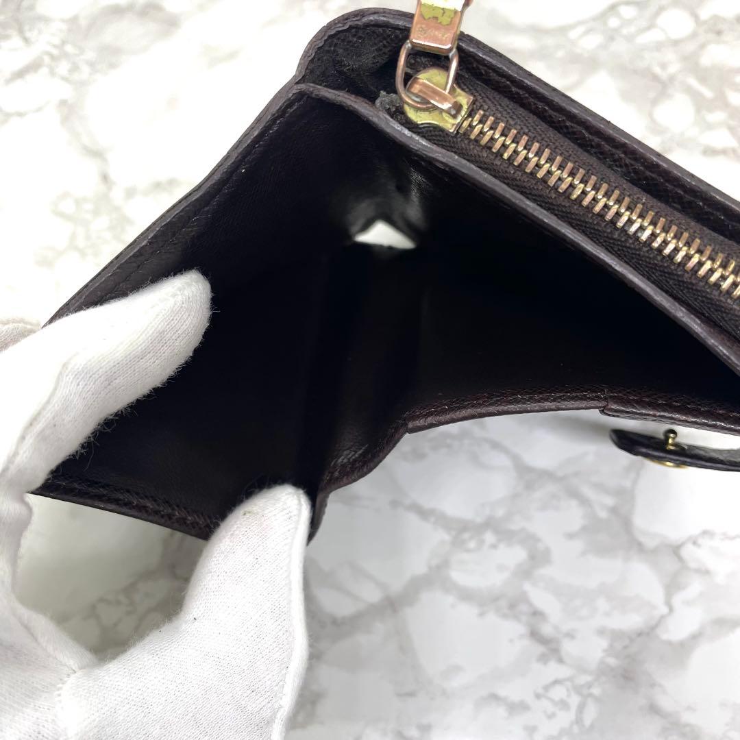ルイヴィトン　ダミエ　コンパクト　ジップ　二つ折り財布