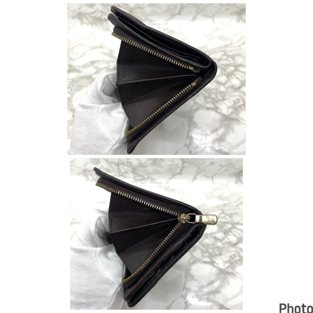 ルイヴィトン　ダミエ　コンパクト　ジップ　二つ折り財布