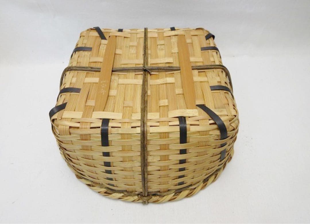 未使用 茶道具 竹宝斎造 惺斎好写 鰯籠炭斗 竹炭斗 刻印 紙箱