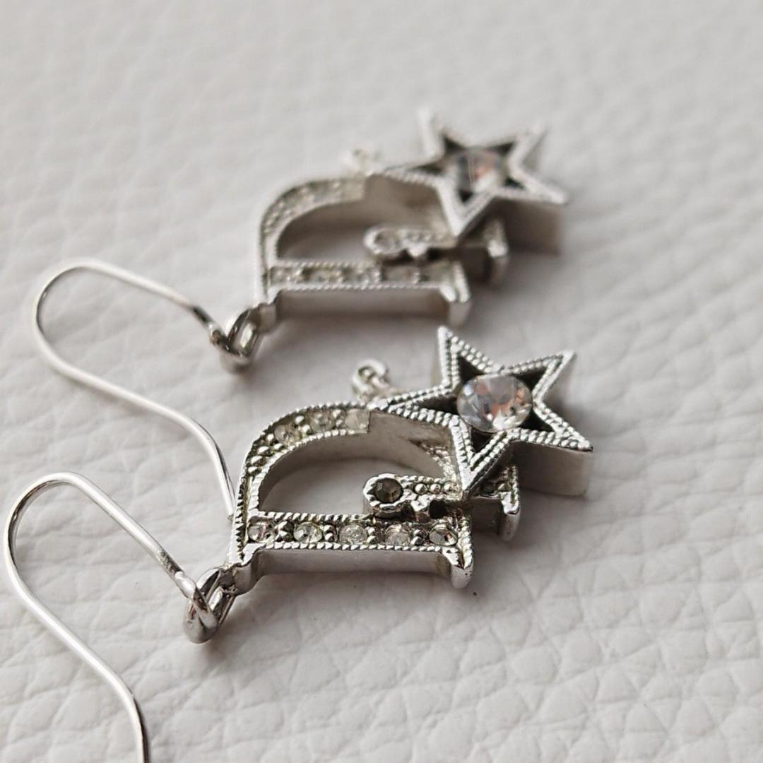 Dior　ディオール　ピアス　トロッターロゴ　スター　星　ラインストーン