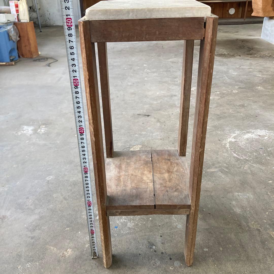 和製アンティーク 天板 大理石 飾り台 昭和レトロ 作品台 ディスプレイ