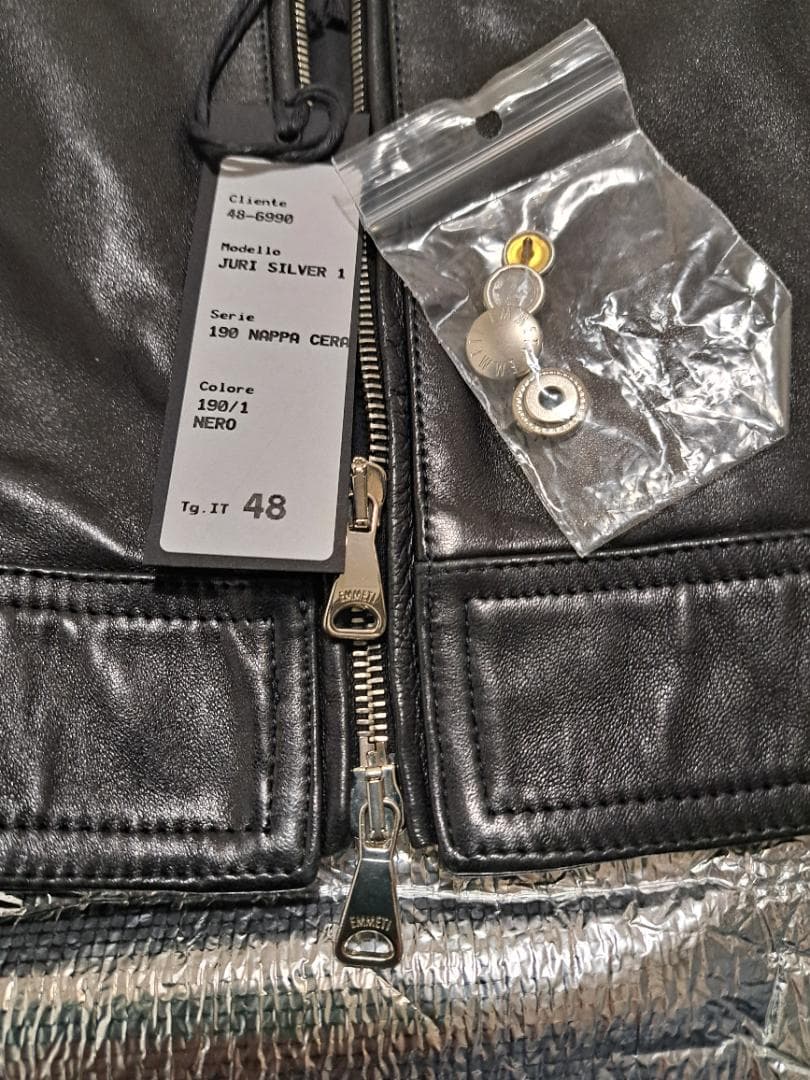 EMMETI　JURI　ユリ　48　L　黒　ブラック　シングルライダース