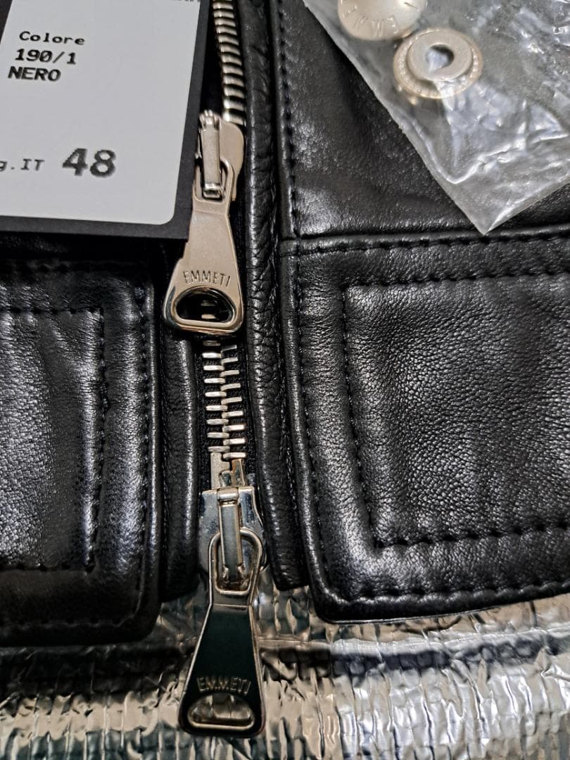 EMMETI　JURI　ユリ　48　L　黒　ブラック　シングルライダース