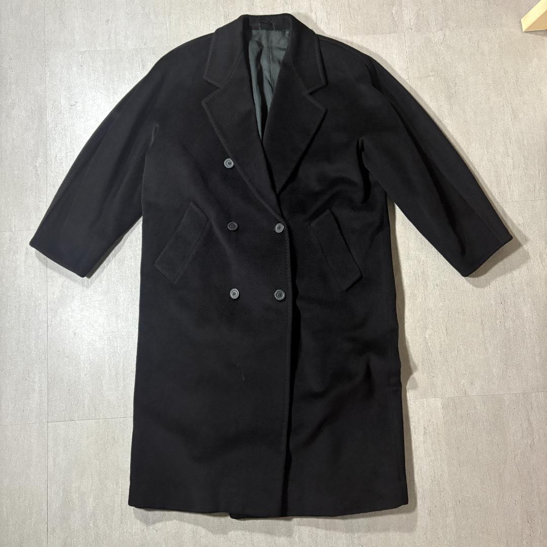 大きいサイズ✨MaxMara　サイズ42　ダブルチェスターコート 黒 ブラック