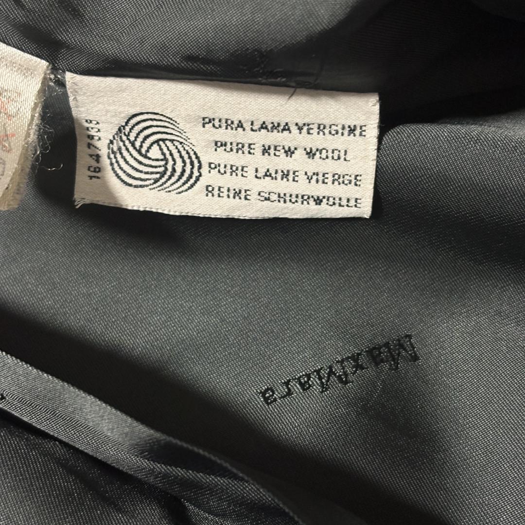 大きいサイズ✨MaxMara　サイズ42　ダブルチェスターコート 黒 ブラック