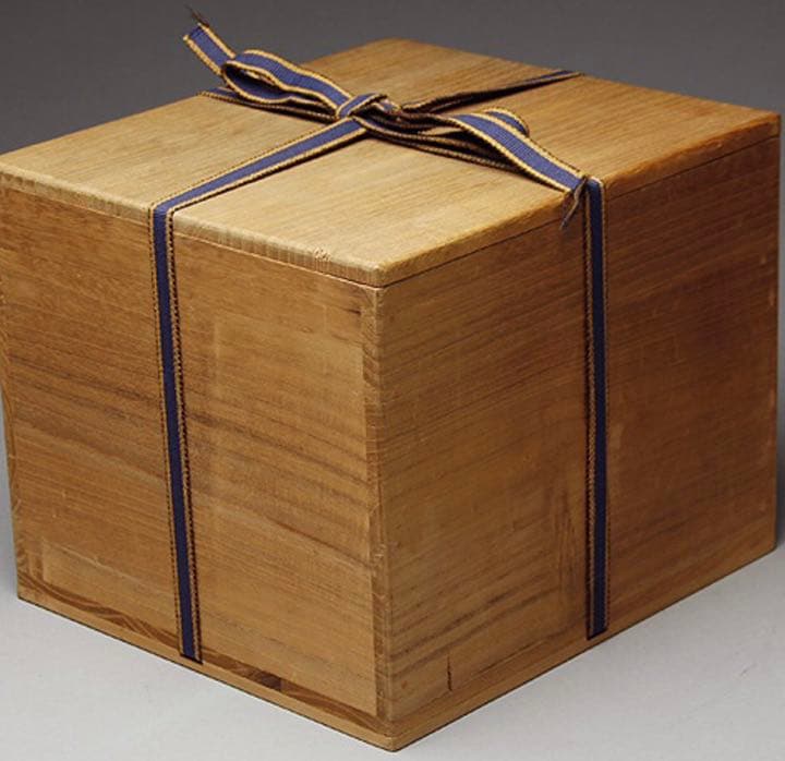 江戸後期〜明治期　高級茶道具　木箱付アンティーク木黒漆塗 草花蒔絵 提梁蓋付