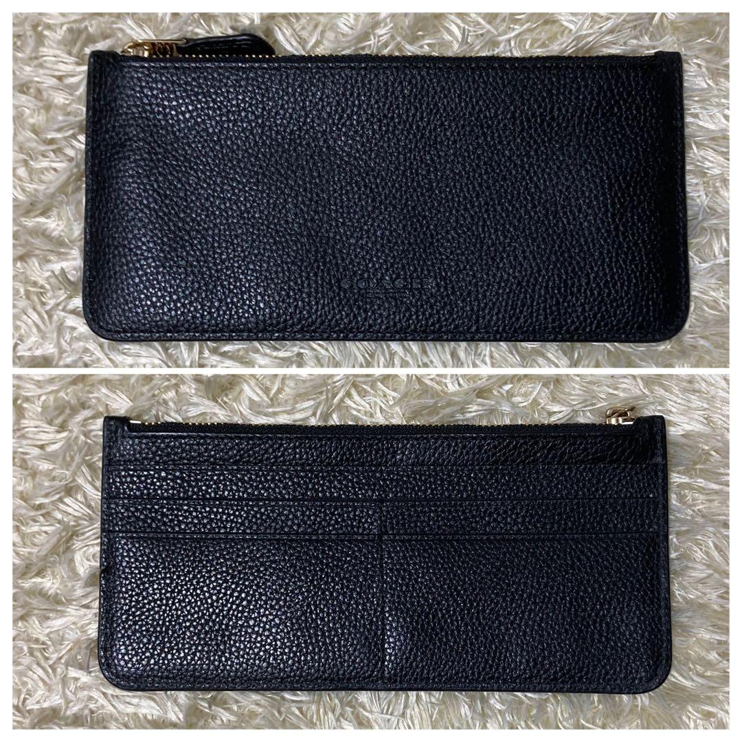 【美品】コーチ ショルダーウォレットバッグ ノア レザー ブラック 財布