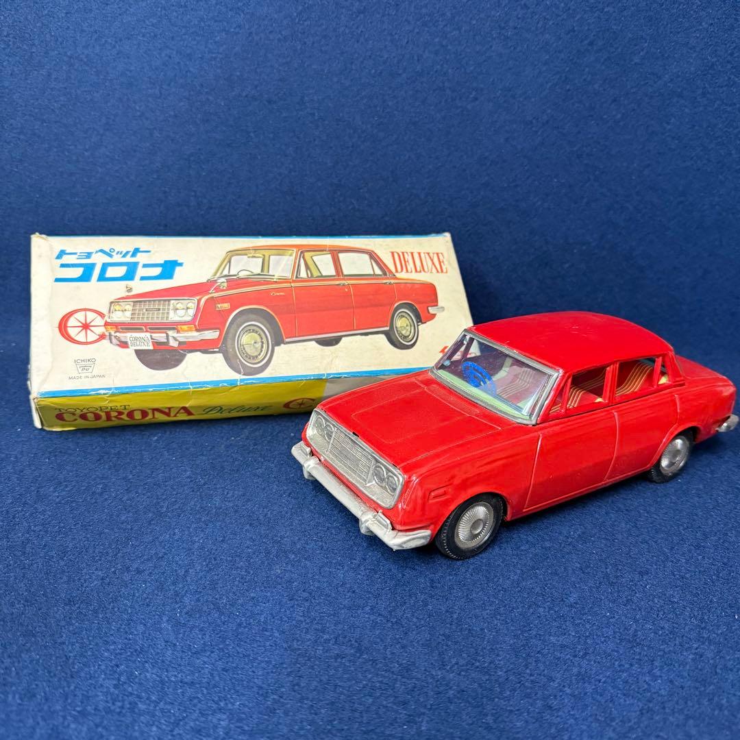 イチコー トヨペット コロナ デラックス ブリキ ミニカー フリクション 箱付き