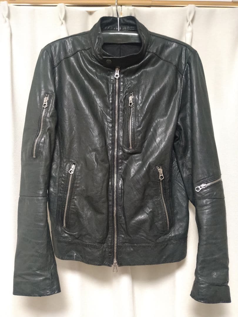 レザーシングルライダースジャケット♪ハーレムラウンジ　バッファローレザー