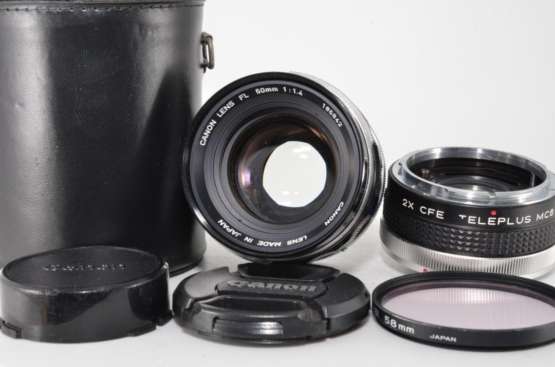 キャノン CANON LENS FL 50mm f1.4 #2060【付属品多数