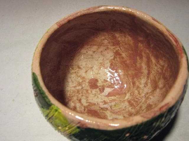 ☆出口仁三郎（大本教教祖）茶碗【福寿】☆見事な景色☆o367