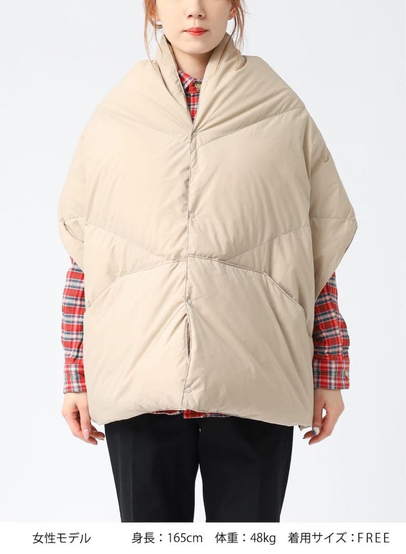 新品 タグ付き NANGA ナンガ ダウンポンチョマフラー ブラック