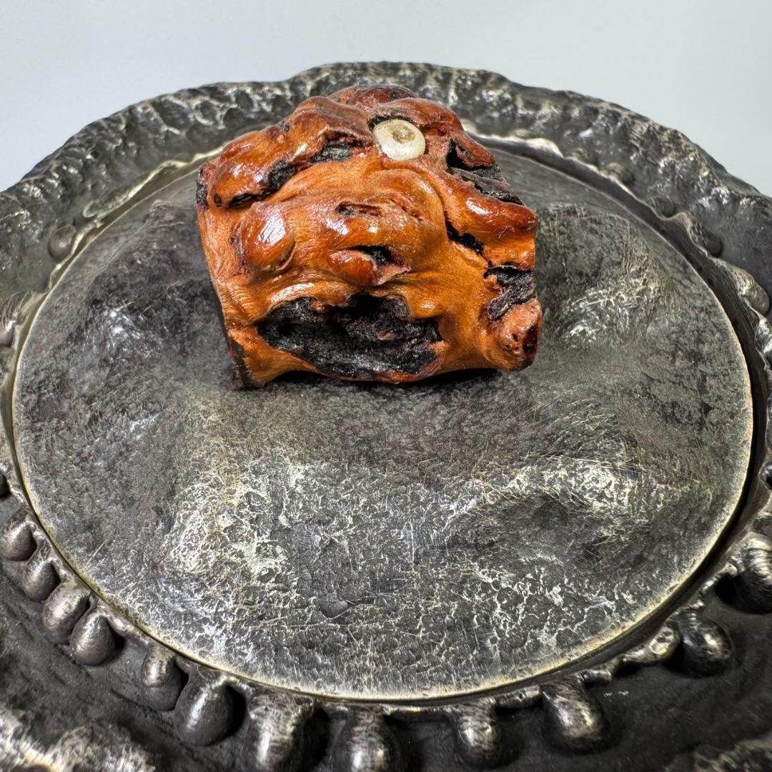 純銀製 木摘 銀瓶 箱付 湯沸 煎茶道具 工芸品 古美術品 純銀保証